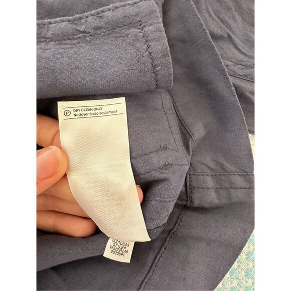 NWT Vince Belted Drape Jacket, Linen Blend, Deep Azul Size M - Picture 9 of 10